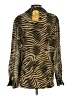 Jordan 100% Polyester Animal Print Gold Long Sleeve Blouse Size S - photo 2