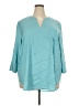 Coldwater Creek Teal 3/4 Sleeve Blouse Size 2X - photo 1