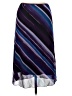 Wrapper 100% Polyester Stripes Purple Formal Skirt Size M - photo 1