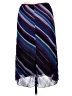 Wrapper 100% Polyester Stripes Purple Formal Skirt Size M - photo 2