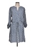 Daniel Rainn Print Blue Casual Dress Size L - photo 1