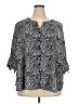 Catherines 100% Polyester Animal Print Gray 3/4 Sleeve Blouse Size 2X Petite - photo 1