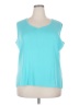 MING WANG Teal Sleeveless Top Size 2X - photo 1