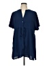 Blooming Jelly Blue Short Sleeve Blouse Size XL - photo 1