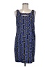 MICHAEL Michael Kors Graphic Blue Cocktail Dress Size 6 - photo 1