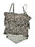 Croft & Barrow Animal Print Brown Swimsuit Top Size M - photo 2