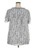 Rose + Olive 100% Polyester Blue Short Sleeve Blouse Size 2X - photo 2