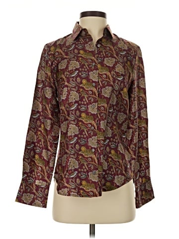 J.Crew Collection Long Sleeve Silk Top (view 1)