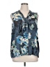 Triste 100% Polyester Blue Sleeveless Blouse Size 16 - photo 1