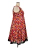 Notations Print Red Casual Dress Size 2X - photo 4