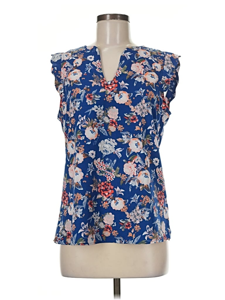 Pre-owned 41hawthorn Sleeveless Blouse In Blue