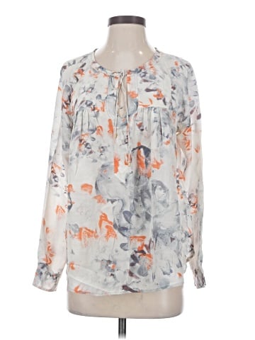 Rebecca Taylor Long Sleeve Silk Top (view 1)