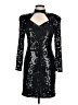 Niteline 100% Polyester Stars Black Cocktail Dress Size 8 - photo 1