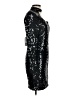 Niteline 100% Polyester Stars Black Cocktail Dress Size 8 - photo 4