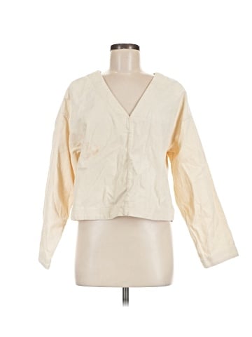 Madewell Waffle-Knit Relaxed V-Neck Top (view 1)