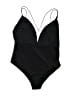 Makers of Dreams Solid Black One Piece Swimsuit Size L - photo 1