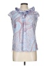 Elizabeth McKay 100% Polyester Houndstooth Polka Dots Blue Sleeveless Blouse Size 12 - photo 1
