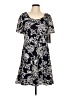 Nina Leonard Print Black Casual Dress Size L - photo 1