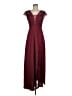 Shein 100% Polyester Burgundy Cocktail Dress Size 6 - photo 1