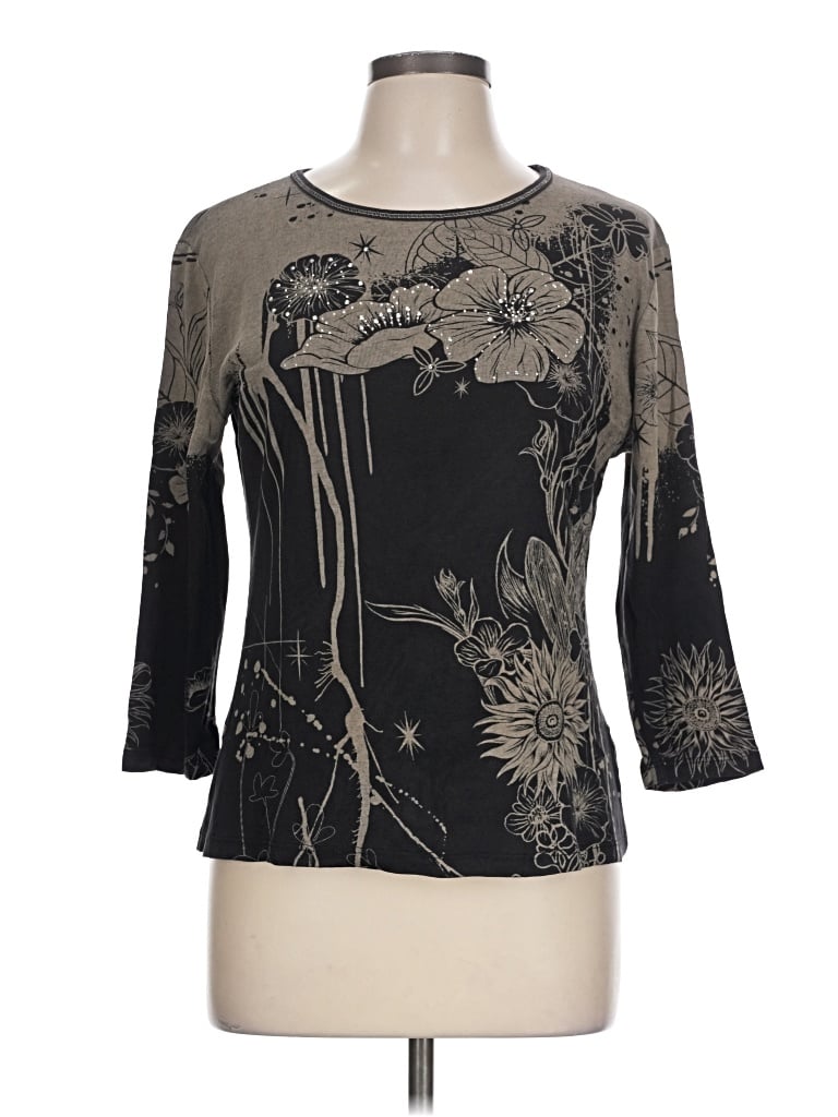 Click to view more detailed imagery on our partner's website Pre-owned Assorted Brands 3/4 Sleeve T-shirt In Black