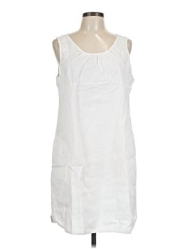 malvin linen dress Malvin Hamburg Womens 100% Linen Tropical Palm Print Midi Dress White 8 coastal