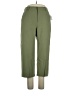 Gap 100% Polyester Solid Green Casual Pants Size 14 Petite - photo 1