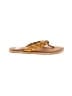 Yellow Box Tan Flip Flops Size 9 - photo 1