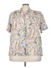 DonnKenny Classics 100% Polyester Paisley Ivory Short Sleeve Blouse Size 2X - photo 1