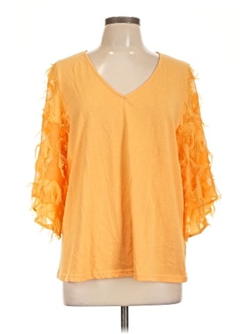 AndTheWhy 3/4 Sleeve Blouse (view 1)