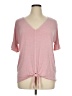 Style&Co Pink Short Sleeve Top Size XL - photo 1