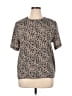 Notations 100% Polyester Silver Short Sleeve Blouse Size 14 - photo 1