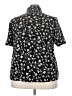 Bobbie Brooks 100% Polyester Print Black Short Sleeve Blouse Size 18 - photo 2