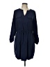Maison Jules 100% Polyester Solid Blue Casual Dress Size L - photo 1