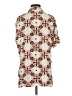 Assorted Brands Print Orange Short Sleeve Blouse Size S - photo 2