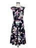 Wisp Print Black Cocktail Dress Size 4 - photo 1