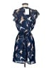 DR2 100% Polyester Print Blue Cocktail Dress Size S - photo 2