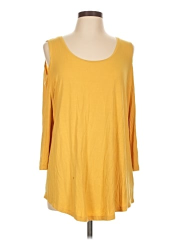 JM Collection 3/4 Sleeve T-Shirt (view 1)