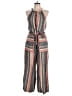 Joie 100% Linen Stripes Gray Jumpsuit Size L - photo 1
