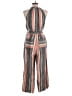 Joie 100% Linen Stripes Gray Jumpsuit Size L - photo 2