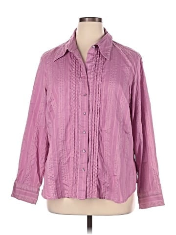 Lane Bryant 3/4 Sleeve Button-Down Shirt (view 1)