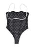 Unbranded Polka Dots Black One Piece Swimsuit Size L - photo 1