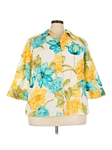Caribbean Joe 3/4 Sleeve Blouse (view 1)