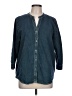 Hot Cotton 100% Cotton Teal Denim Jacket Size L - photo 1