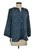 Jachs Girlfriend 100% Polyester Blue 3/4 Sleeve Blouse Size S - photo 1