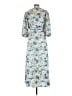 ASOS Design 100% Polyester Blue Casual Dress Size 6 Maternity - photo 2