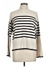Vero Moda 100% Viscose Stripes Ivory Turtleneck Sweater Size L - photo 1