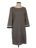 The Limited 100% Polyester Houndstooth Brown Casual Dress Size XS - photo 1