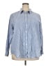Old Navy Stripes Blue Long Sleeve Button-Down Shirt Size 3X - photo 1