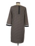 The Limited 100% Polyester Houndstooth Brown Casual Dress Size XS - photo 2