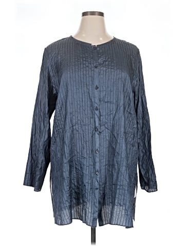 Eileen Fisher Long Sleeve Silk Top (view 1)